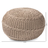 Palmas Handwoven Modern Bohemian Pouf Ottoman - Cozy, Stylish Footstool for Any Interior Space