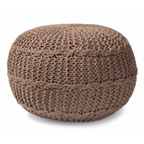 Palmas Handwoven Modern Bohemian Pouf Ottoman - Cozy, Stylish Footstool for Any Interior Space