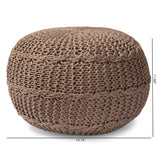 Palmas Handwoven Modern Bohemian Pouf Ottoman - Cozy, Stylish Footstool for Any Interior Space