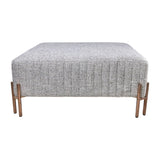 Sagebrook Home Contemporary Square Ottoman - Gray Kd 17049-03 Gray Non-woven Fabric