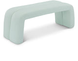 Arc Faux Leather Contemporary Bench