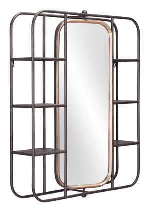 Zuo Modern Alice Steel, MDF, Glass Modern Commercial Grade Mirror Gray Steel, MDF, Glass