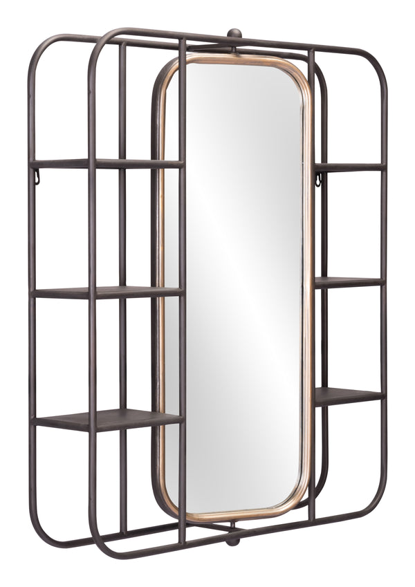 Zuo Modern Alice Steel, MDF, Glass Modern Commercial Grade Mirror Gray Steel, MDF, Glass