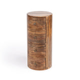 Liam Light Brown Wood End Table with Storage