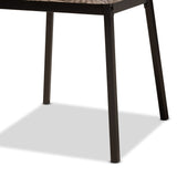 Marcus Modern Industrial Oak Brown Finished Wood and Black Metal 4-Piece Dining Chair Set