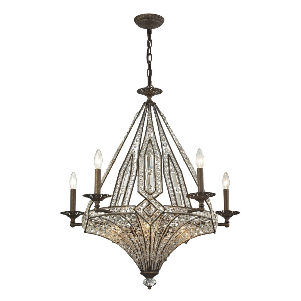 Jausten 30'' Wide 10-Light Chandelier - Antique Bronze