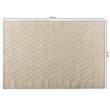 Baxton Studio Madibah Modern and Contemporary Ivory Handwoven Wool Area Rug