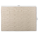 Baxton Studio Murray Modern and Contemporary Ivory Handwoven Wool Area Rug