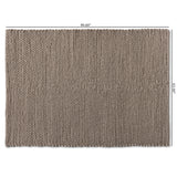 Colemar Modern and Contemporary Grey Handwoven Wool Dori Blend Area Rug