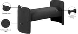 Peyton Boucle Fabric / Plywood / Foam Contemporary Black Boucle Fabric Bench - 52.5" W x 21" D x 22" H