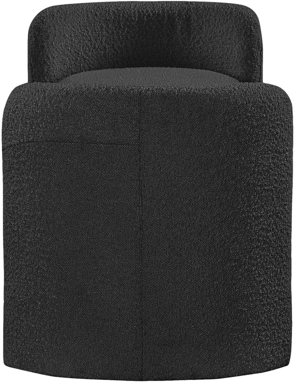 Peyton Boucle Fabric / Plywood / Foam Contemporary Black Boucle Fabric Bench - 52.5" W x 21" D x 22" H