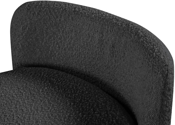 Peyton Boucle Fabric / Plywood / Foam Contemporary Black Boucle Fabric Bench - 52.5" W x 21" D x 22" H