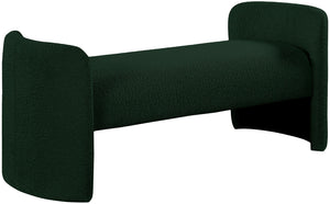 Peyton Boucle Fabric / Plywood / Foam Contemporary Green Boucle Fabric Bench - 52.5" W x 21" D x 22" H
