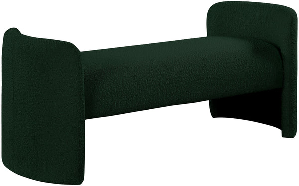 Peyton Boucle Fabric / Plywood / Foam Contemporary Green Boucle Fabric Bench - 52.5" W x 21" D x 22" H