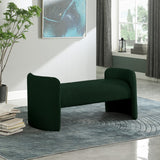 Peyton Boucle Fabric / Plywood / Foam Contemporary Green Boucle Fabric Bench - 52.5" W x 21" D x 22" H