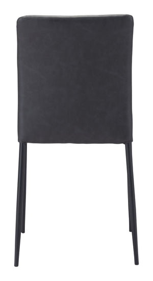 Zuo Modern Harve 100% Polyurethane, Plywood, Steel Modern Commercial Grade Dining Chair Set - Set of 2 Black 100% Polyurethane, Plywood, Steel