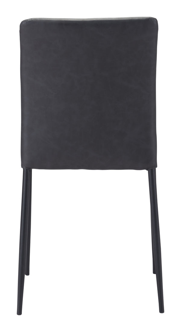 Zuo Modern Harve 100% Polyurethane, Plywood, Steel Modern Commercial Grade Dining Chair Set - Set of 2 Black 100% Polyurethane, Plywood, Steel