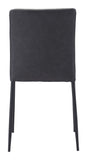 Zuo Modern Harve 100% Polyurethane, Plywood, Steel Modern Commercial Grade Dining Chair Set - Set of 2 Black 100% Polyurethane, Plywood, Steel