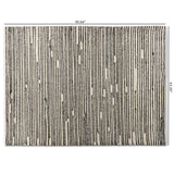 Amorica Modern and Contemporary Black and Ivory Handwoven Wool Area Rug