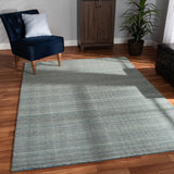 Aral Modern and Contemporary Blue Handwoven Wool Area Rug