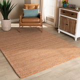 Aral Modern and Contemporary Rust Handwoven Wool Area Rug