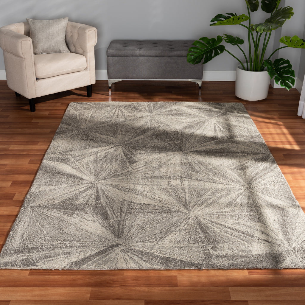 Barret Modern and Contemporary Grey Hand-Tufted Wool Area Rug
