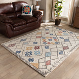 Baxton Studio Triton Modern and Contemporary Multi-Colored Hand-Tufted Wool Area Rug