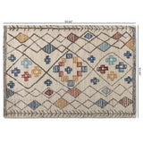 Baxton Studio Triton Modern and Contemporary Multi-Colored Hand-Tufted Wool Area Rug