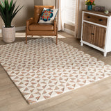 Adusa Modern and Contemporary Multi-Colored Hand-Tufted Wool and Cotton Area Rug