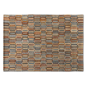 Kavir Mid-Century Modern Multi-Colored Hand-Tufted Wool Area Rug