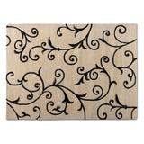 Trellis Modern and Contemporary Ivory and Black Hand Tufted Wool Blend Area Rug