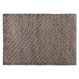 Berries Modern and Contemporary Natural Brown and Blue Handwoven Jute Blend Area Rug