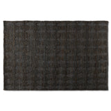 Burma Modern and Contemporary Dark Grey Hand-Knotted Hemp Area Rug