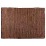 Flamings Modern and Contemporary Rust Handwoven Hemp Area Rug