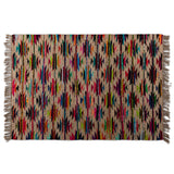 Zurich Modern and Contemporary MultiColored Handwoven Hemp Blend Area Rug