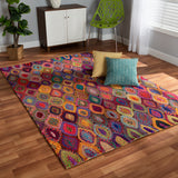 Addis Modern and Contemporary Multi-Colored Handwoven Fabric Area Rug