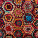 Adailo Modern and Contemporary Multi-Colored Handwoven Fabric Area Rug