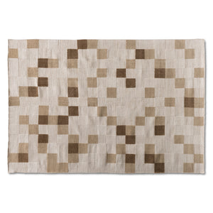 Barbon Modern and Contemporary Ivory and Beige Handwoven PET Yarn Indoor and Outdoor Area Rug