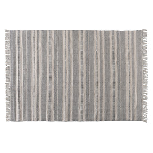 Jonas Modern and Contemporary Grey and Ivory Handwoven PET Yarn Indoor and Outdoor Area Rug