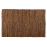 Zaguri Modern and Contemporary Natural Handwoven Leather Blend Area Rug