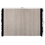 Dalston Modern and Contemporary Beige and Black Handwoven Wool Blend Area Rug