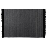 Dalston Modern and Contemporary Dark Grey and Black Handwoven Wool Blend Area Rug