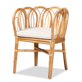 Melody Modern and Contemporary Natural Finished Rattan Dining Chair