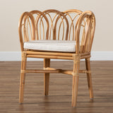 Baxton Studio Melody Modern and Contemporary Natural Finished Rattan Dining Chair
