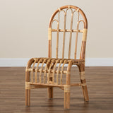 Baxton Studio Athena Modern and Contemporary Natural Finished Rattan Dining Chair