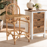 Baxton Studio Seville Modern and Contemporary Natural Finished Rattan Counter Stool