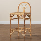 Baxton Studio Seville Modern and Contemporary Natural Finished Rattan Counter Stool