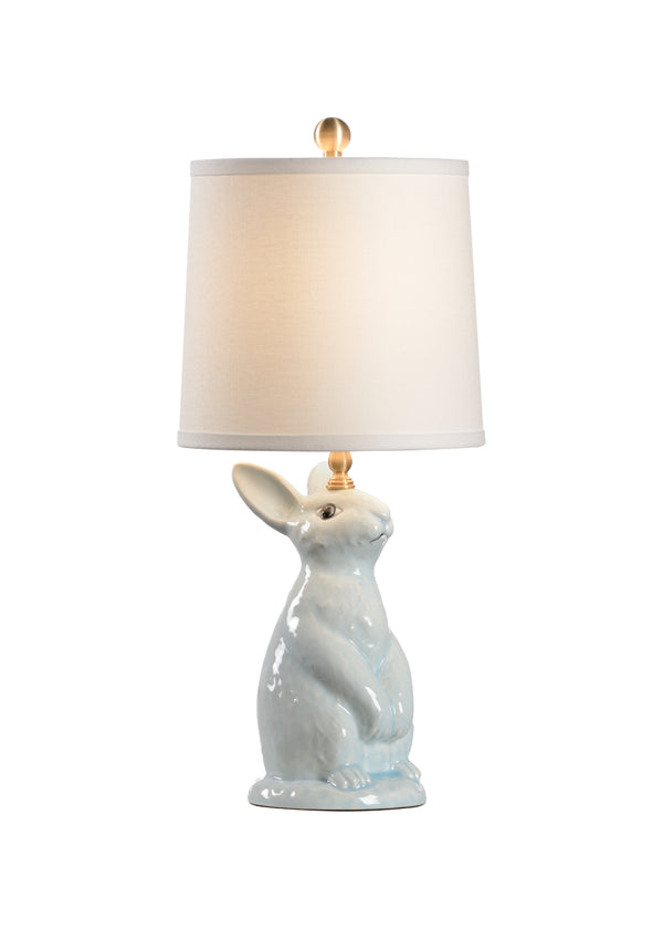 Next Generation Lamp - Hand Painted Blue Bunny for Nursery, Child’s Room, or Cozy Spaces