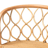 Baxton Studio Diana Modern and Contemporary Natural Finished Rattan Counter Stool