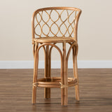 Baxton Studio Diana Modern and Contemporary Natural Finished Rattan Counter Stool